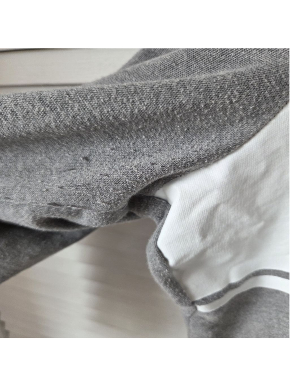 Women's PINK Victoria's Secret Gray & White Hoodie, Size L - Picture 8 of 14